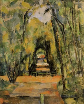  Woods Painting - The Alley at Chantilly Paul Cezanne woods forest